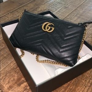 Gucci GG Marmont Wallet mini Chain bag Black
